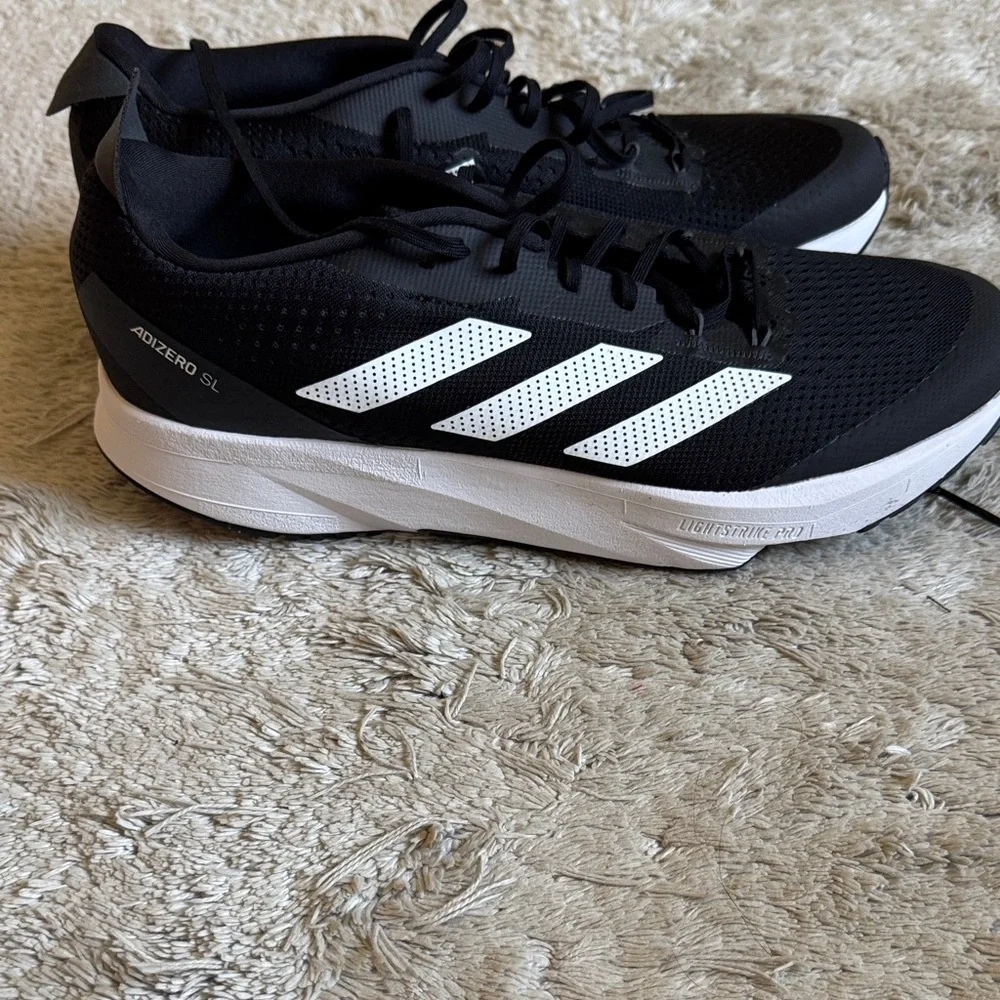 Adidas Lightstrike Pro Black and White Men’s Athletic Sneakers - Picture 2 of 5